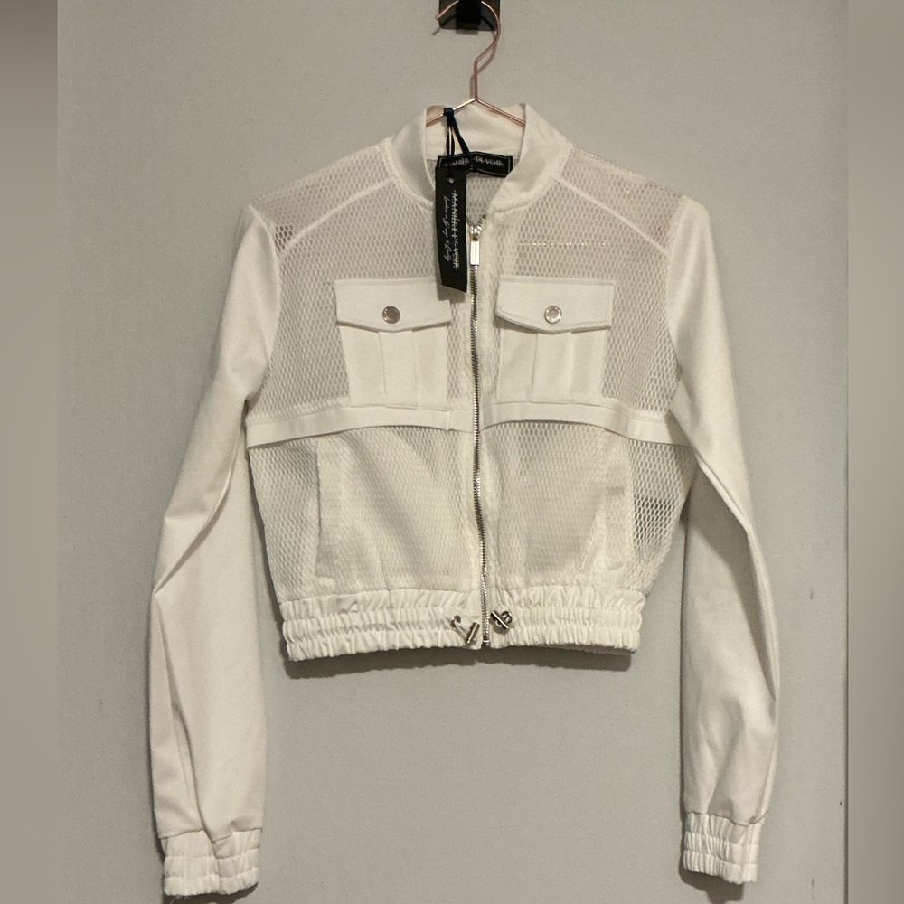 White crop jacket